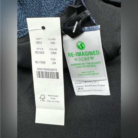 J.Crew Navy Textured Squareneck High Cut Leg One-Piece Swimsuit Size 24 NEW Plus - Picture 3 of 14